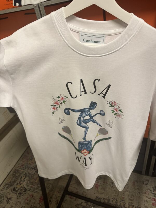 Casablanca statue En Marbre T-shirt Wit - Afbeelding 2